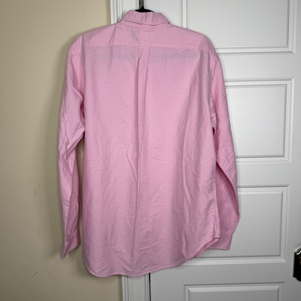 Vintage Polo Ralph Lauren Oxford Mens Large Pink Classic Fit Flesh Pony Shirt - Picture 3 of 7